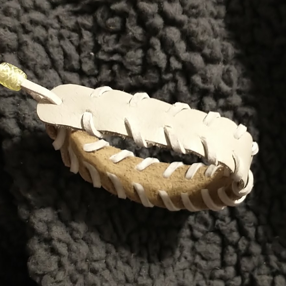Off white leather bracelet